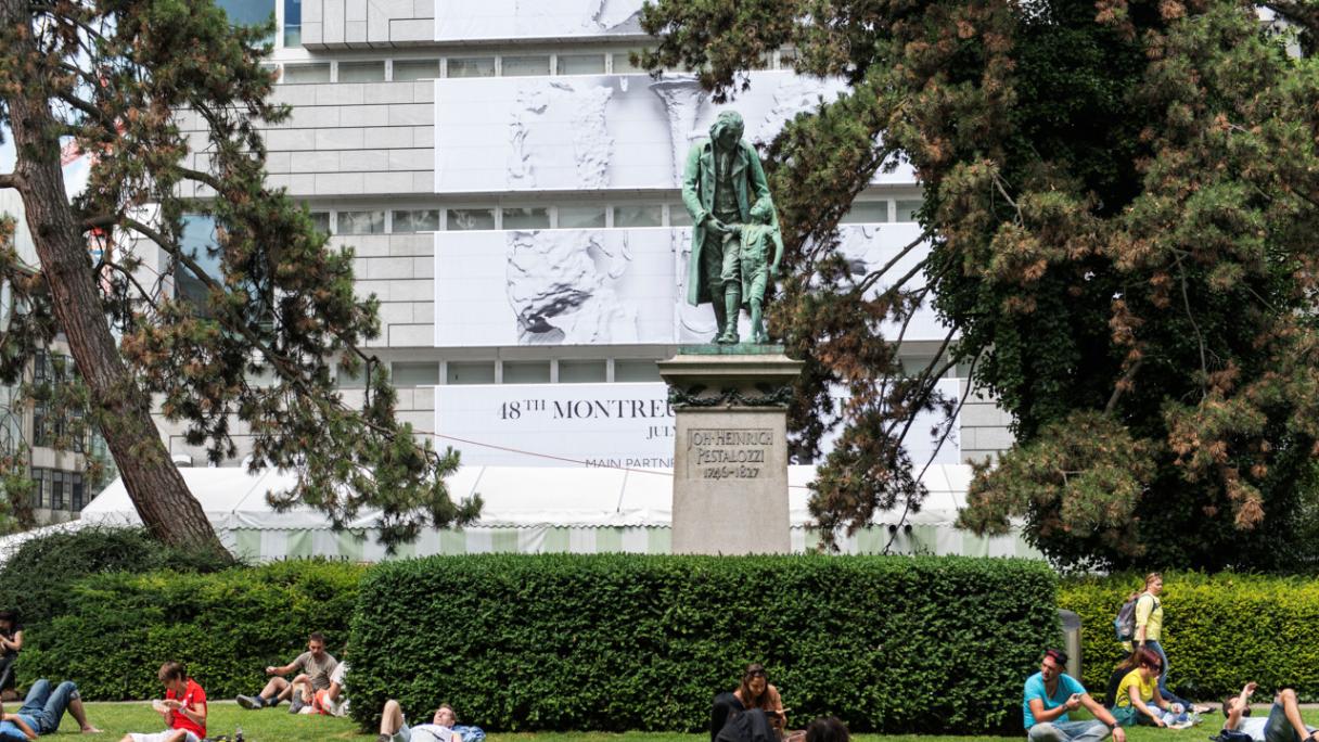 Statue of Johann Heinrich Pestalozzi in Zurich