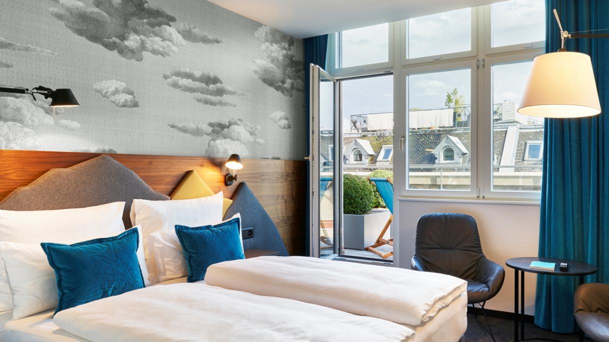 Motel One Zurich, chambre avec balcon