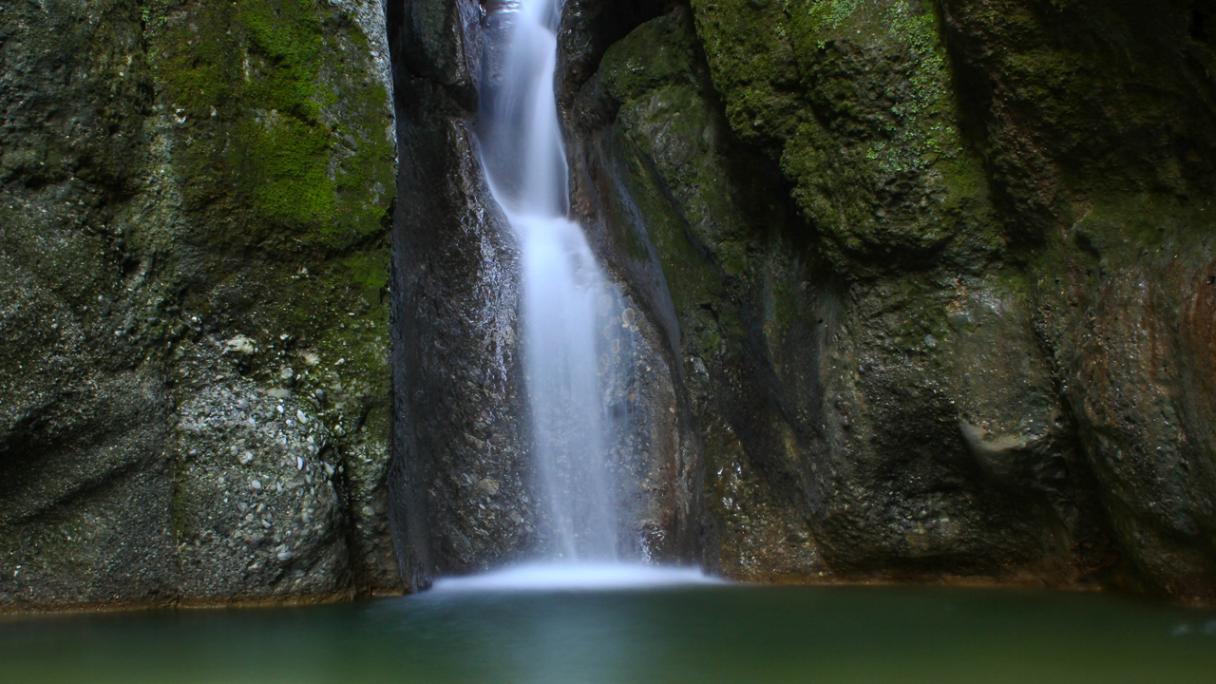 Cascata nel area naturalistica Aabachtal