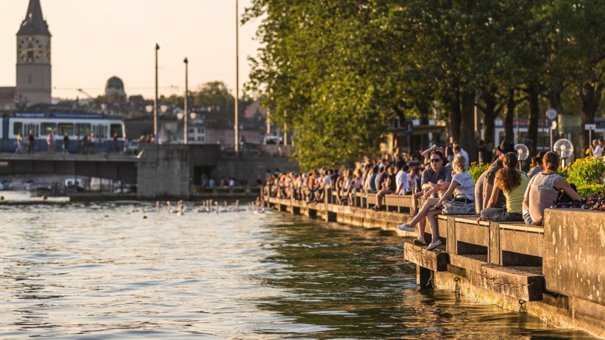 Utoquai e Quaibrücke sul Lago di Zurigo