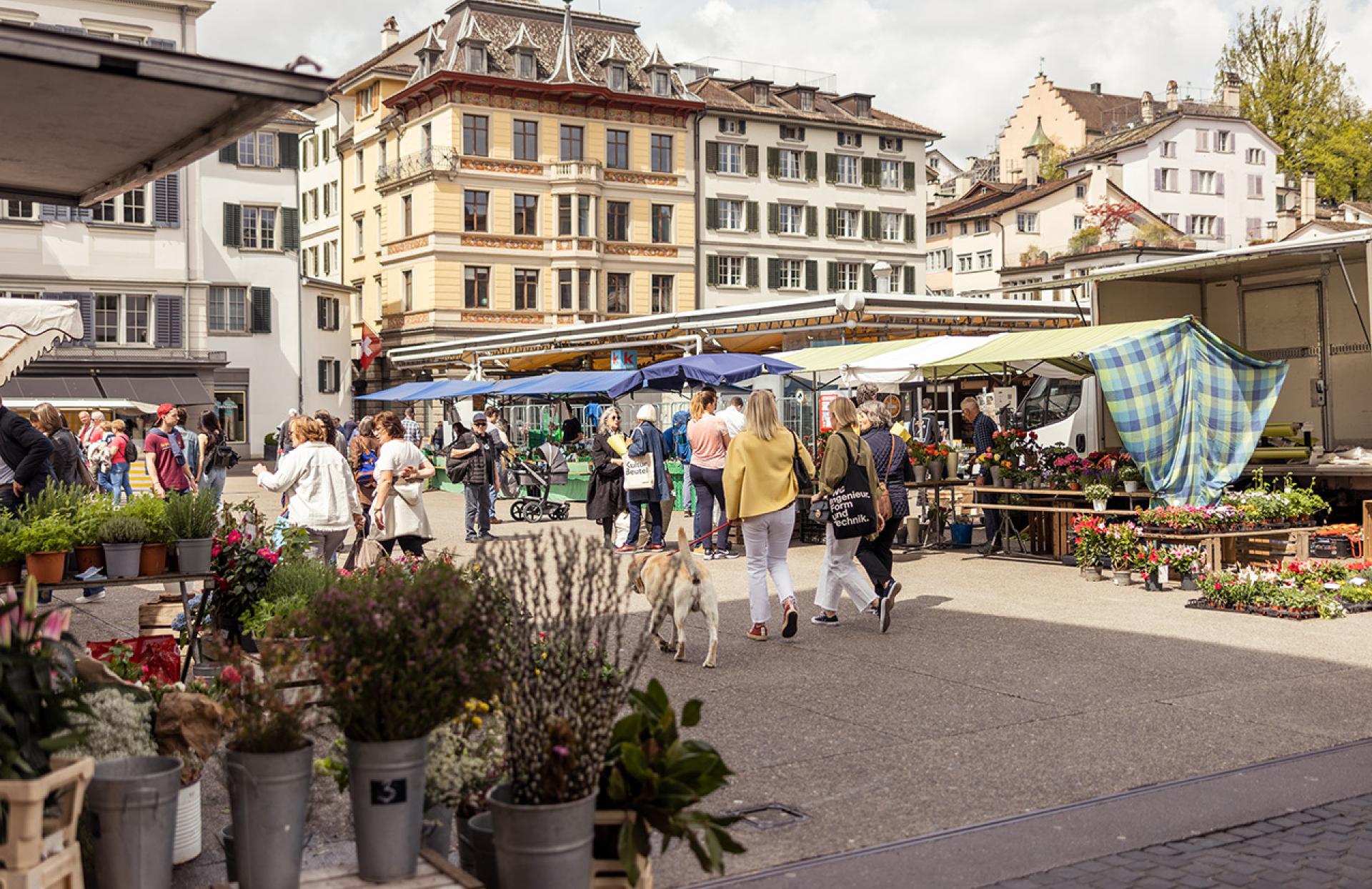 Blumen- und Gemüsemarkt Rathaus/Gemüsebrücke