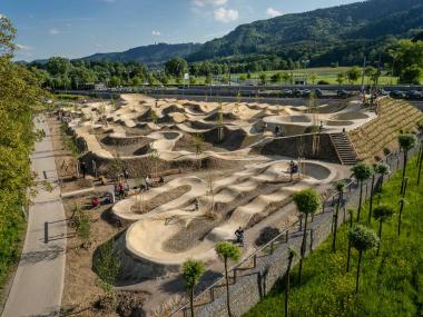 Nel Bike-Park Allmend ci sono anche tracciati per i bambini