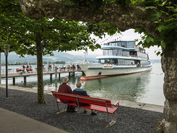 Rapperswil en bateau