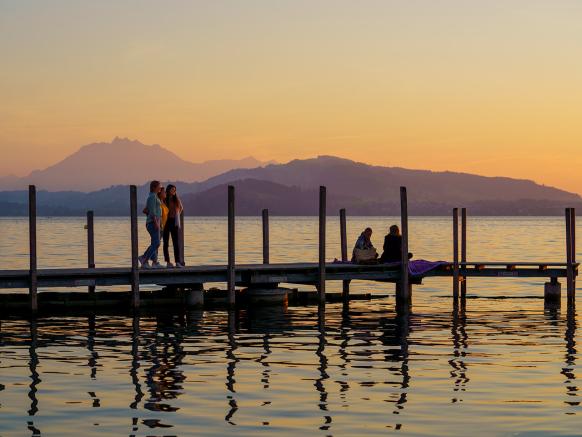 Evening atmosphere on Lake Zug