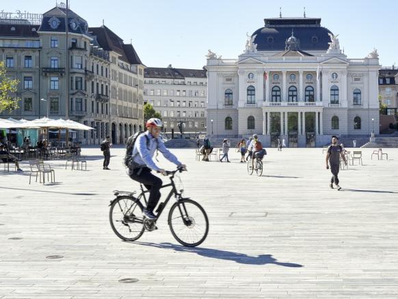 Bike on Sechseläutenplatz in Zurich