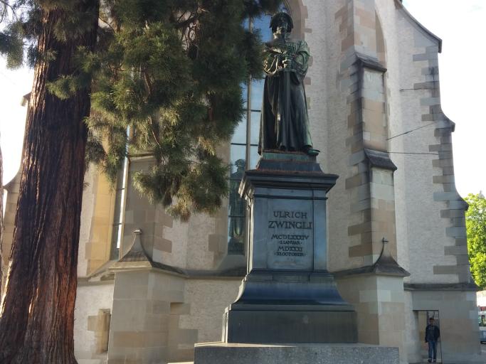 Le monument de Huldrych Zwingli, Premier Réformateur de Zurich