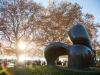 Bronze sculpture “Sheep Piece” on the Zürichhorn lakeside promenade