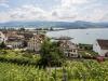 View over Lake Zurich from Rapperswil to Hurden