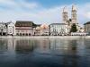 Grossmünster Zurich with the River Limmat in the Foreground